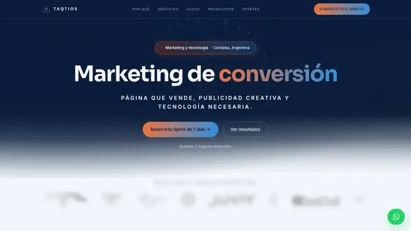 Web de Taqtios Agencia