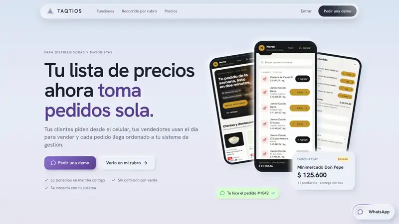 Web de Taqtios Distribuidoras