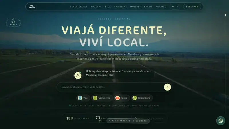 Web de Welocal Mendoza